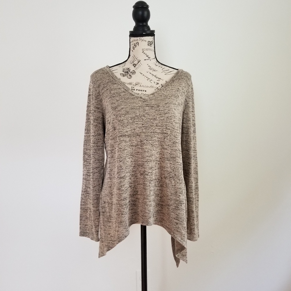 Asymmetrical v neck